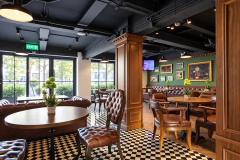 Restaurant window-side seating
